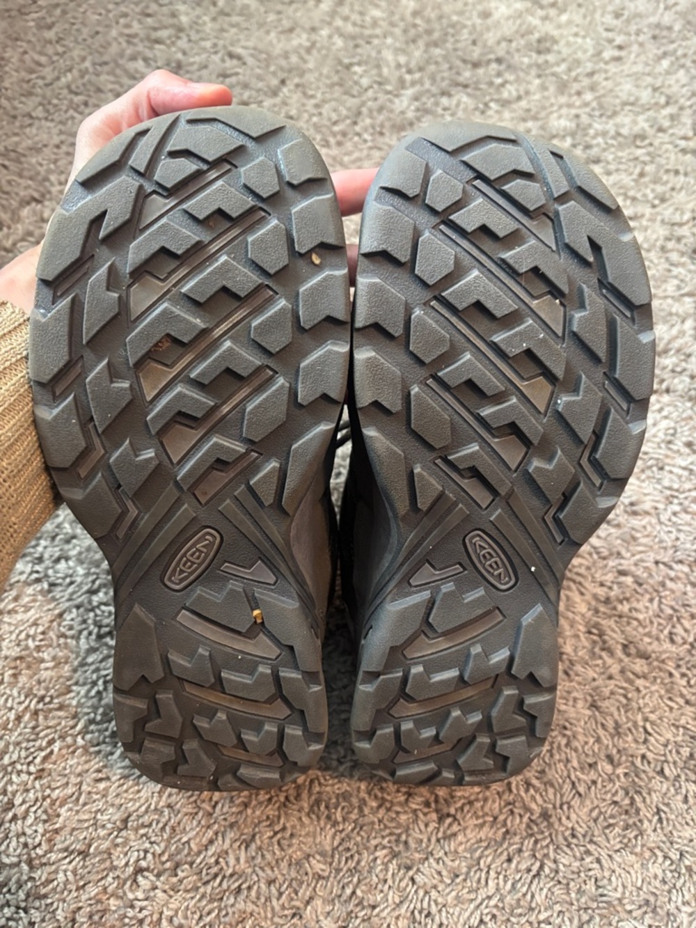 Keen Women's Brown Athletic Hiking Shoes with Light Gray Accents - Picture 9 of 10